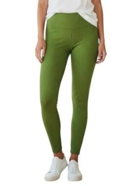 VUORI High Rise Ribbed Leggings Size XL Green